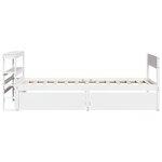 vidaXL Cadre de lit sans matelas blanc 90x190 cm bois de pin massif