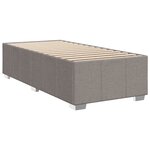 vidaXL Sommier à lattes de lit avec matelas Taupe 100x200 cm Tissu