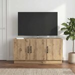 vidaXL Meuble TV 99 x 34 5 x 47 cm Chêne artisanal Bois d'ingénierie