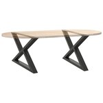 vidaXL Pieds de table basse 2 pièces Anthracite 70 x (42-43 3) cm Acier