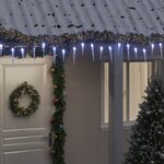 vidaXL Guirlande lumineuse à glaçons de Noël 40 Pièces Blanc Acrylique
