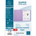 Paquet 100 Chemises Super 210 - 24x32cm - Orange - X 5 - Exacompta