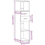 vidaXL Buffet haut sonoma gris 30x42 5x124 cm bois d'ingénierie