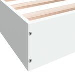 vidaXL Cadre de lit blanc 140x200 cm bois d'ingénierie