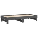 vidaXL Lit coulissant sans matelas gris 2x(90x190) cm