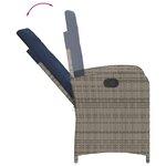 vidaXL Ensemble à manger de jardin et coussins 9 Pièces beige Poly rotin