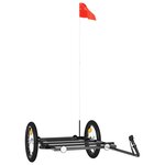vidaXL Remorque de vélo noir 126x63x34 cm fer