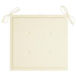 vidaXL Chaises à manger de jardin avec coussins lot de 3 Acacia massif