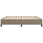 vidaXL Cadre de lit sans matelas taupe 200x200 cm tissu