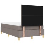 vidaXL Lit à ressorts avec matelas Taupe 120 x 190 cm tissu