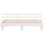 vidaXL Cadre de lit avec tiroir Blanc 200 x 200 cm bois