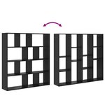 vidaXL Bibliothèque Chêne noir 132 x 29 x 141 5 cm Bois d'ingénierie