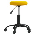 vidaXL Chaise pivotante de bureau Jaune moutarde Velours