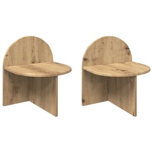 vidaXL Table de chevet 2 Pièces Chêne artisanal 40 x 35 5 x 45 5 cm