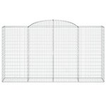 vidaXL Paniers à gabions arqués 5 Pièces 300x50x160/180 cm fer galvanisé
