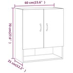 vidaXL Armoire murale Blanc 60x31x70 cm Bois d'ingénierie