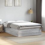 vidaXL Cadre de lit sans matelas sonoma gris 160x200 cm