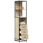 vidaXL Armoire de salle de bain chêne sonoma 35x37 5x166 cm