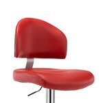 vidaXL Tabouret de bar Rouge bordeaux Similicuir