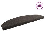 vidaXL Tapis d'escalier auto-adhésifs 15 Pièces Anthracite
