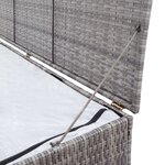 vidaXL Boîte de rangement de jardin gris 150x100x100 cm résine tressée