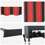 vidaXL Auvent Rétractable Automatique en Orange et Marron  300x250 cm