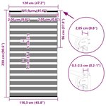 vidaXL Store zèbre gris clair largeur du tissu 115 9 cm polyester
