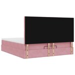 vidaXL Cadre de lit ottoman avec matelas rose 160x200 cm velours