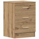 vidaXL Table de chevet chêne artisanal 38x35x55 cm bois d’ingénierie