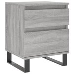 vidaXL Table de chevet sonoma gris 40x35x50 cm bois d’ingénierie