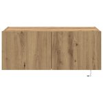 Buffet TV vidaXL avec lumières LED Chêne Artisan 80x35x31 cm