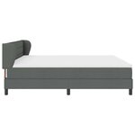 Lit à ressort avec matelas vidaXL gris foncé 200x200 cm en tissu