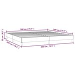 vidaXL Cadre de lit sans matelas taupe 200x200 cm tissu