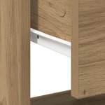 Table de chevet vidaXL en chêne artisanal 45x34x46 cm en bois d'ingénierie