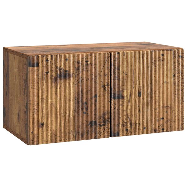 vidaXL Meuble TV mural Bois ancien 59 5 x 31 x 30 cm Bois d'ingénierie