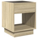 vidaXL Table basse avec LED infini chêne sonoma 40x40x50 cm