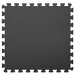 vidaXL Tapis de sol de piscine 6 Pièces Noir 2 16 ㎡ Mousse EVA