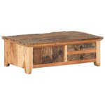 vidaXL Table basse 90x50x31 cm Bois de récupération massif