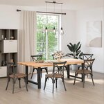 vidaXL Pieds de table à manger Noir 2 pièces 100x(72-73) cm Acier