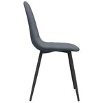 vidaXL Chaises à manger lot de 6 gris foncé velours