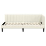 vidaXL Cadre de lit d'angle Crème 90 cm x 190 cm tissu