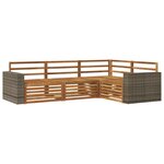 vidaXL Ensemble de canapés d'extérieur 4 Pièces Naturel