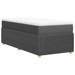 vidaXL Sommier à lattes de lit et matelas Gris foncé 90x190 cm Tissu
