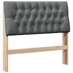 vidaXL Tête de lit capitonnée Gris foncé 100 cm Pin massif