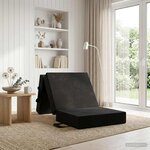 vidaXL Canapé-lit pliable 90 x 63 x 45 cm Noir