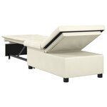 vidaXL Canapé-lit 3-en-1 en velours crème