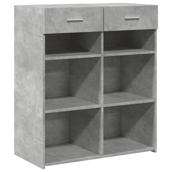 vidaXL Buffet gris béton 80x42 5x93 cm bois d'ingénierie