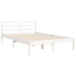 vidaXL Cadre de lit sans matelas blanc bois de pin massif