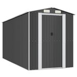 vidaXL Abri de jardin Anthracite 192x440x223 cm Acier galvanisé