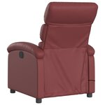vidaXL Fauteuil de massage inclinable Rouge bordeaux Similicuir